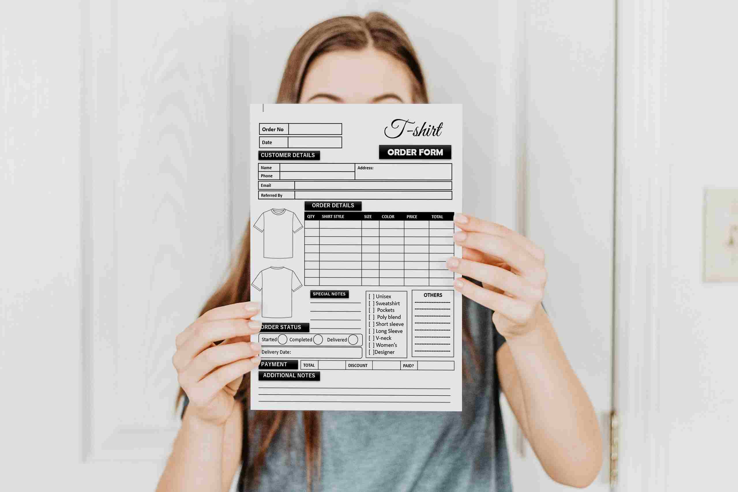 T-Shirt Order Form Template 